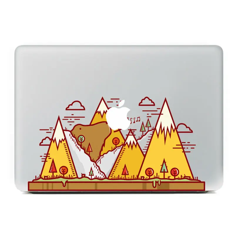 

Cartoon mountain Vinyl Decal Notebook sticker on Laptop Sticker For DIY Macbook Pro Air 11 13 15 inch Laptop Skin