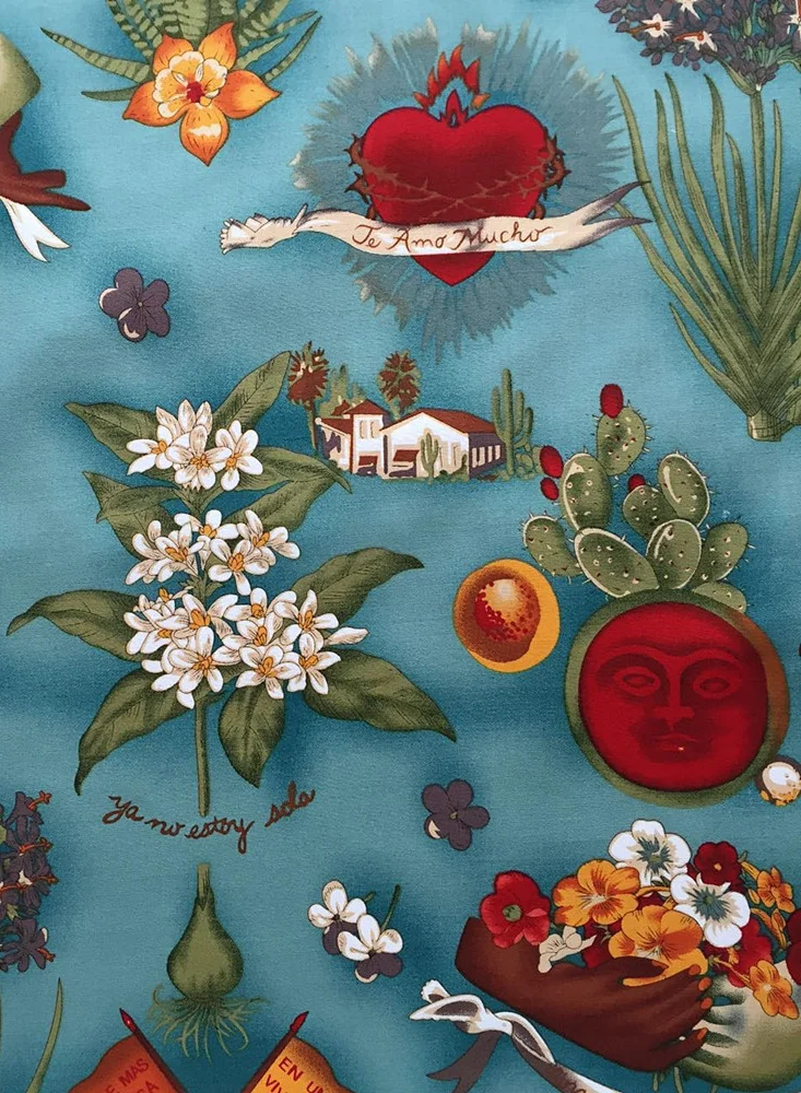 LEO & LIN винтажный поплин с принтом рок синяя и зеленая оправа Лоскутная хлопковая