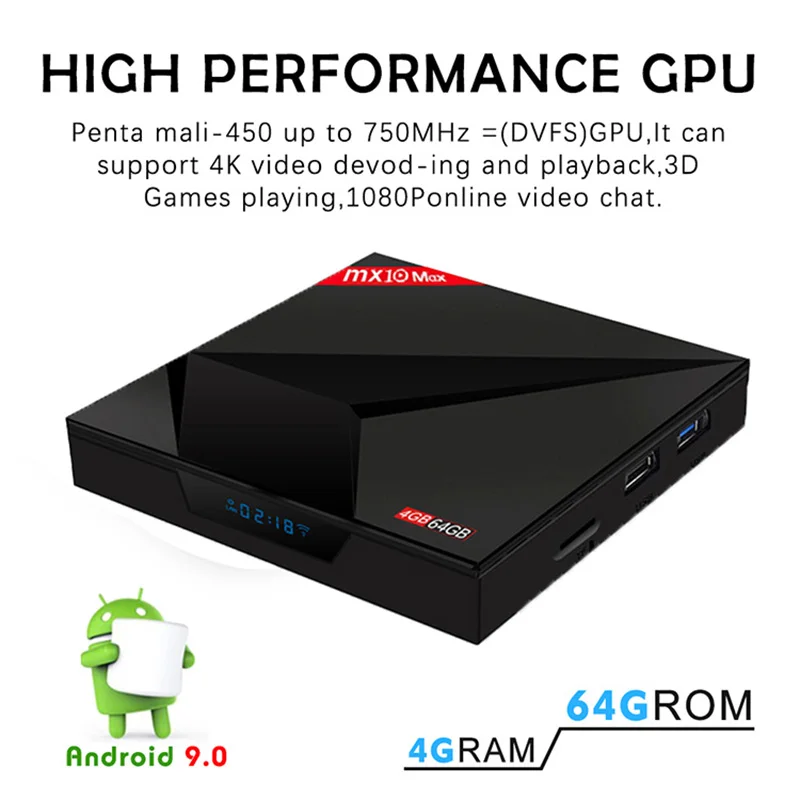 ТВ приставка Android 9 0 S8 MAX Plus 4 Гб ОЗУ 64 ПЗУ RK3328 2 4G/5G двойная Wifi Поддержка 4K BT4.0 Type c USB +