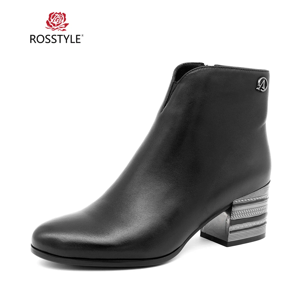 Rosstyle элегантные женские ботильоны высокое качество из натуральной кожи Острый