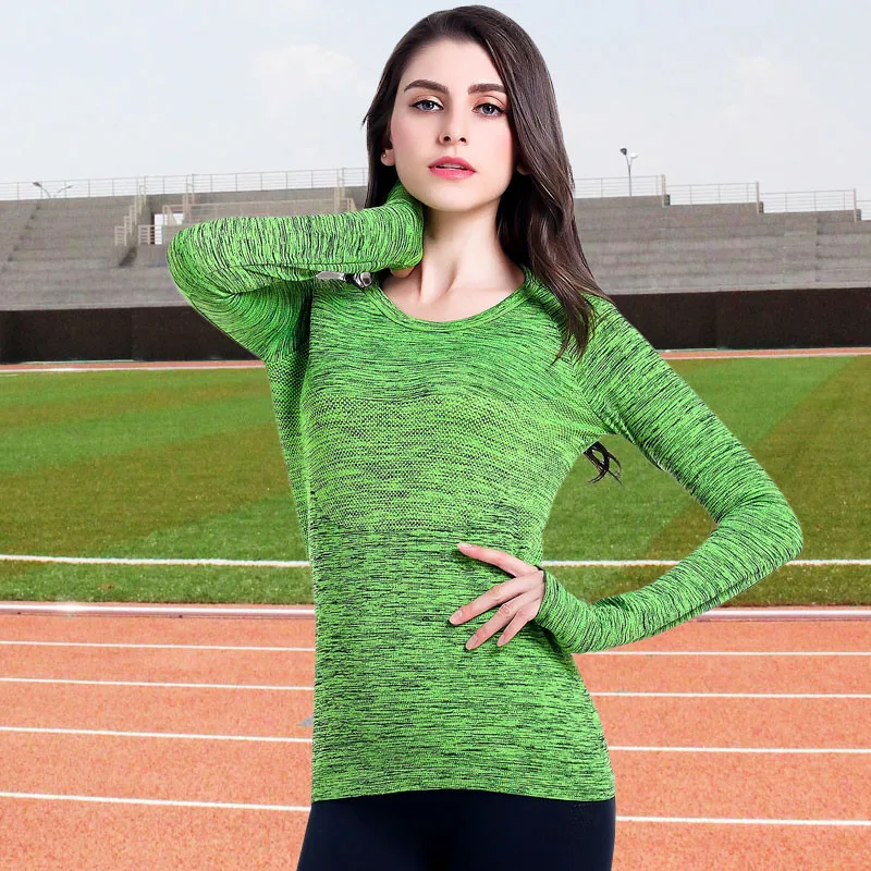 

High Quality Quick Dry Women T Shirt 2017 Spring Long Sleeve Ladies Women Quick Dry T-shirt Fitness Tees T-shirt For Women Top