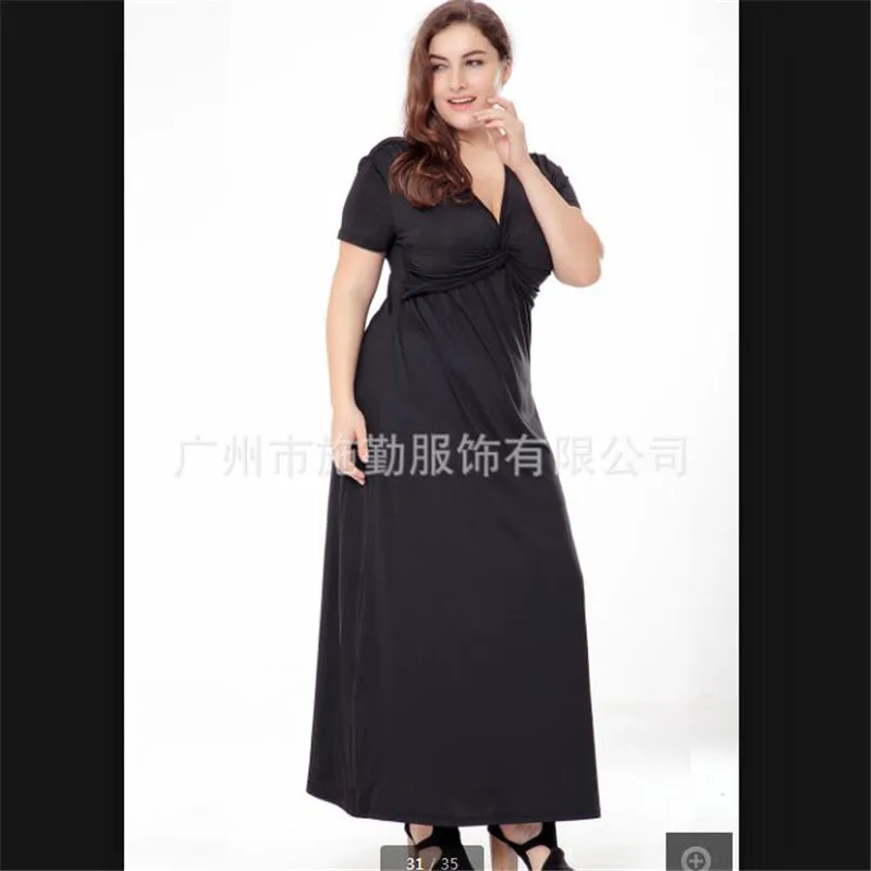 Bohemia Big woman's clothes 6XL Loose Women's dresses spring summer plus size NEW Blue Dress women party wedding long 2018 K3416 |