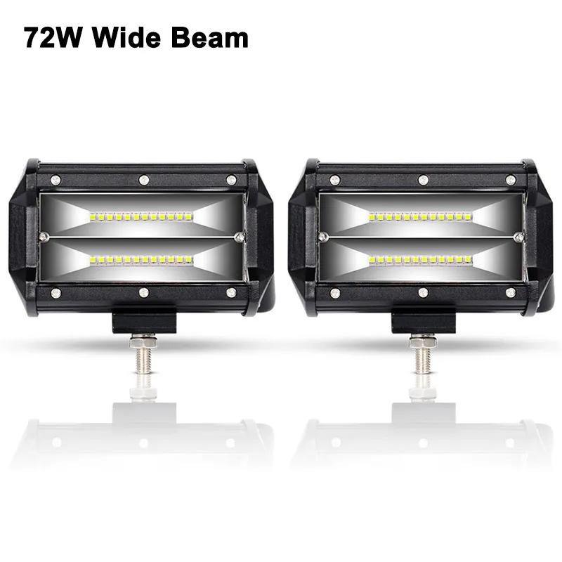 72W 5inch wide 27 Вт 42 Вт 48 Вт 72 Вт DRL внедорожный светодиодный рабочий светильник для автомобиля UAZ 4WD Ford ТРАКТОР Лодочный Прицеп niva rampe 4x4 ATV 12 в 24 В точечный прожектор 4 5 - Цвет: 72W 5inch wide