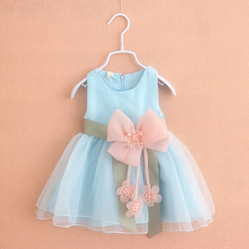 Новинка 2016 года платье принцессы с цветочным узором для девочек ярко розовые