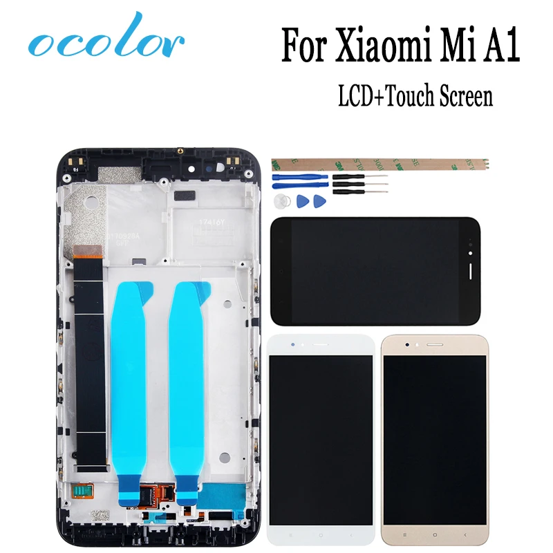 Цветной для XiaoMi Mi A1 ЖК-дисплей и сенсорный экран + рамка 5 ''Замена сборки
