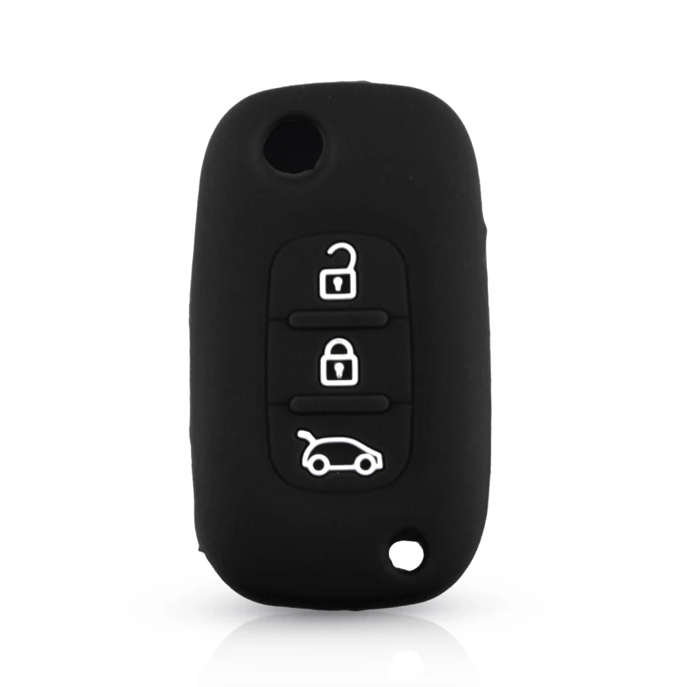 Силиконовый резиновый чехол KEYYOU для автомобильного ключа Mercedes Benz Smart City Renault Clio
