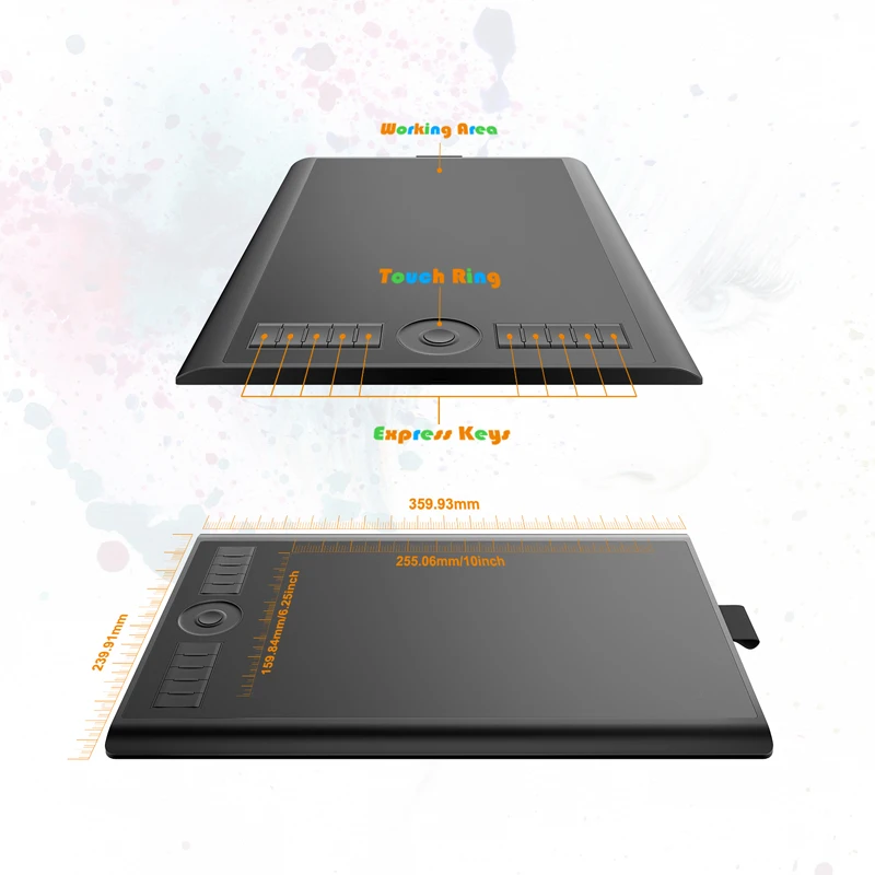 Gaomon M10K-10*6.25 cm Графический Планшеты для рисования с пассивным Стилусы прилагается