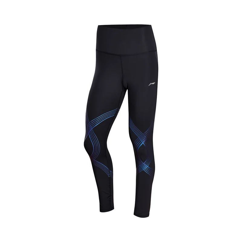 Li-Ning Женские Производительность базовый слой плотно прилегающие 73% полиэстер 27% спандекс дышащие удобные iNing спортивные брюки AULN078 WKY175 - Цвет: AULN078-3H
