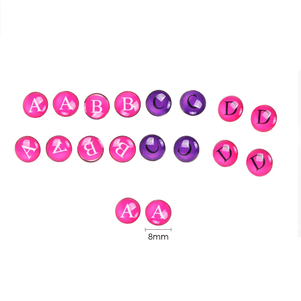 36 Пары/компл. женские антиаллергенные серьги гвоздики с английскими буквами