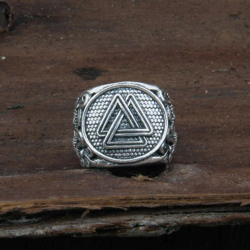 Dropshiping Odin Symbol норвежский викинг руны кольца для мужчин Runic | Кольца