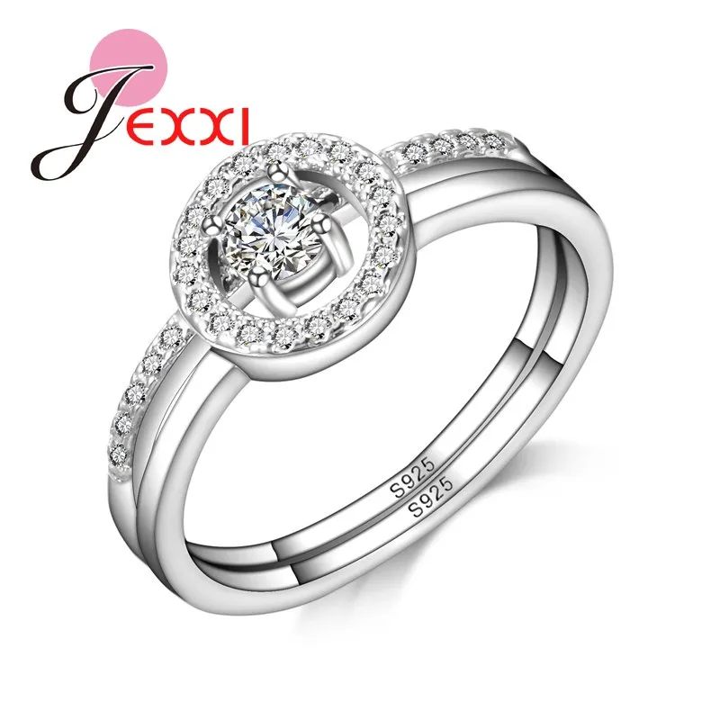 JEXXI новые модные с чешскими кристаллами женские кольца оптом S90 серебро