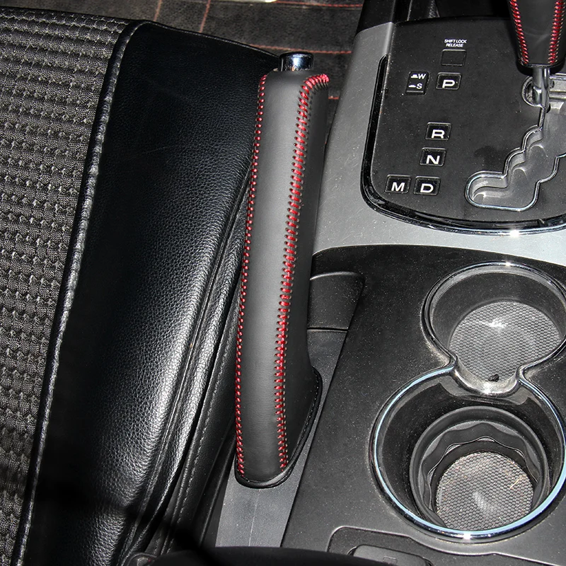LS АВТО топ из натуральной кожи и замши кожаный чехол для ручного тормоза для SsangYong Actyon korando крышка ручного тормоза Авто internior