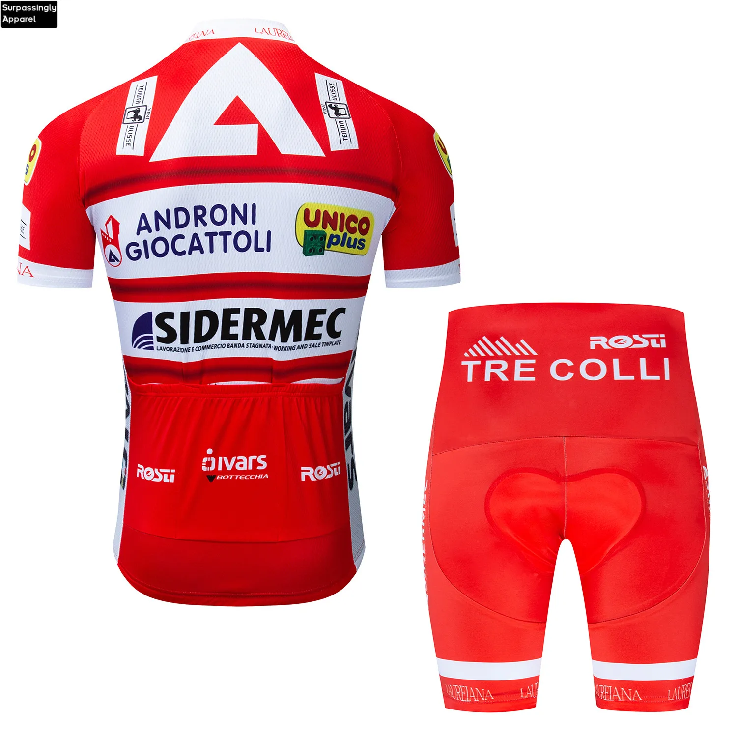 2019 Мужская велосипедная Джерси ANDRONI Maillot Ciclismo с коротким рукавом и велосипедные
