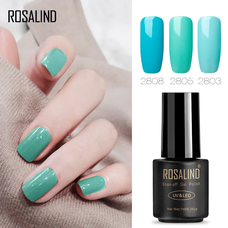 Розалинд гель 1 S зеленый Однотонная одежда ногтей Гель-лак Comestic Long-lasting Nail Lacquer