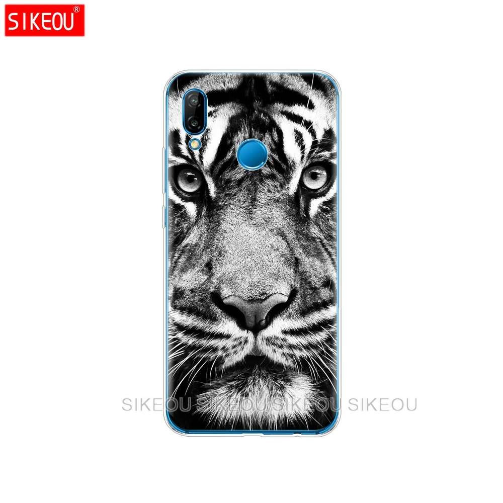 Силиконовый чехол для телефона Huawei P20 P7 P8 P9 P10 Lite Plus Pro 2017 P Smart animal tiger|Бамперы| |