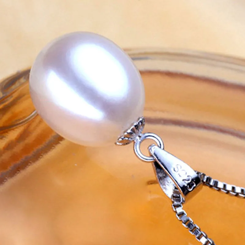 Женское ожерелье из серебра 100% пробы с натуральным жемчугом|necklaces for women|pendant