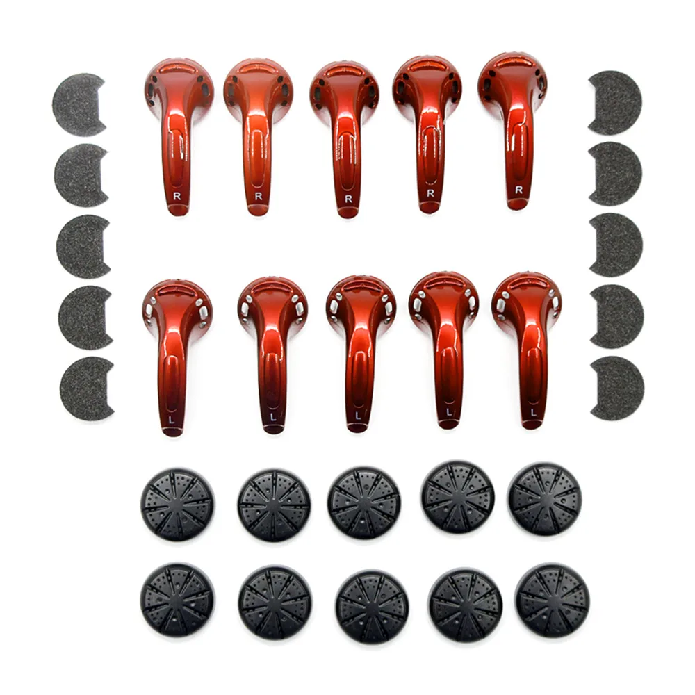 Red 5 пара/лот, 15,4 мм, плоская головка, оболочка для наушников DIY MX500, корпус для наушников EMX500, аксессуары для наушников - Цвет: Red