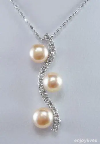Hot selling free shipping******* Genuine Pink Pearl White natural Crystal Pendant Necklace | Украшения и аксессуары