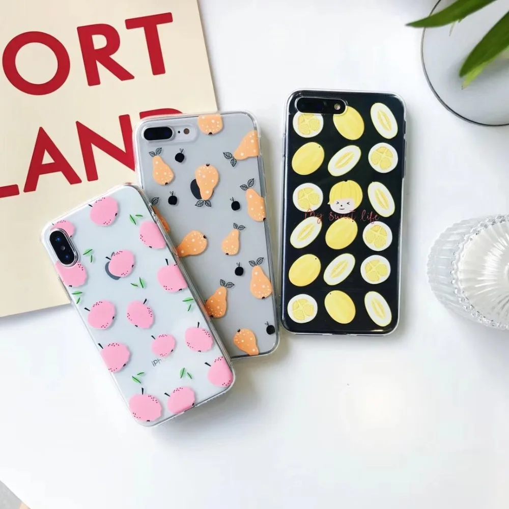 Виниловые фотообои с изображением красоты для Iphone x Case Роскошный милый фруктовый