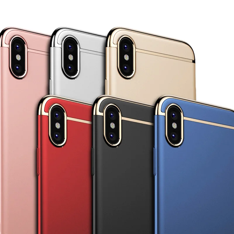 Для iphone х чехол MOFI оригинальный 3 in1 матовый противоударный покрытие металла