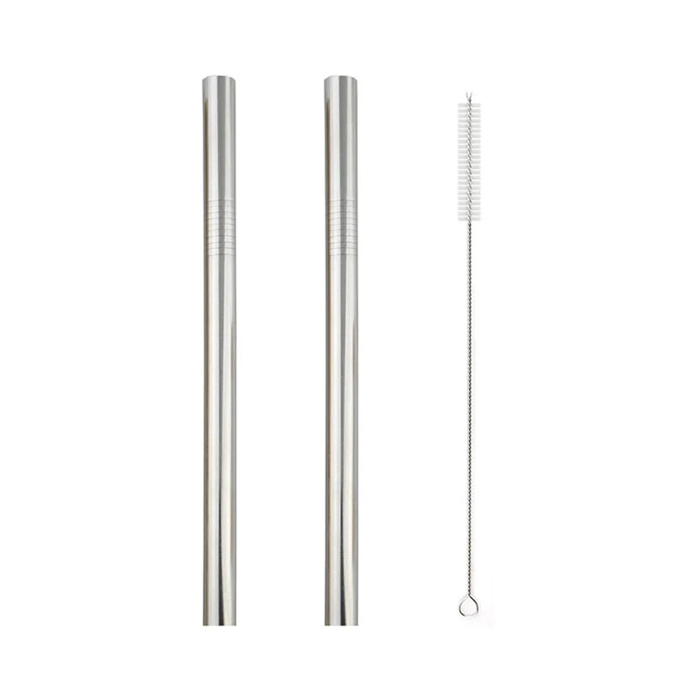 Silver 215x12mm A 2 шт питьевой соломинки многократного использования из нержавеющей стали соломинки Экстра Широкий 12 мм металлическая соломинка с чистящей щеткой мешок пузыря чай Yerba mate - Цвет: Silver 215x12mm A
