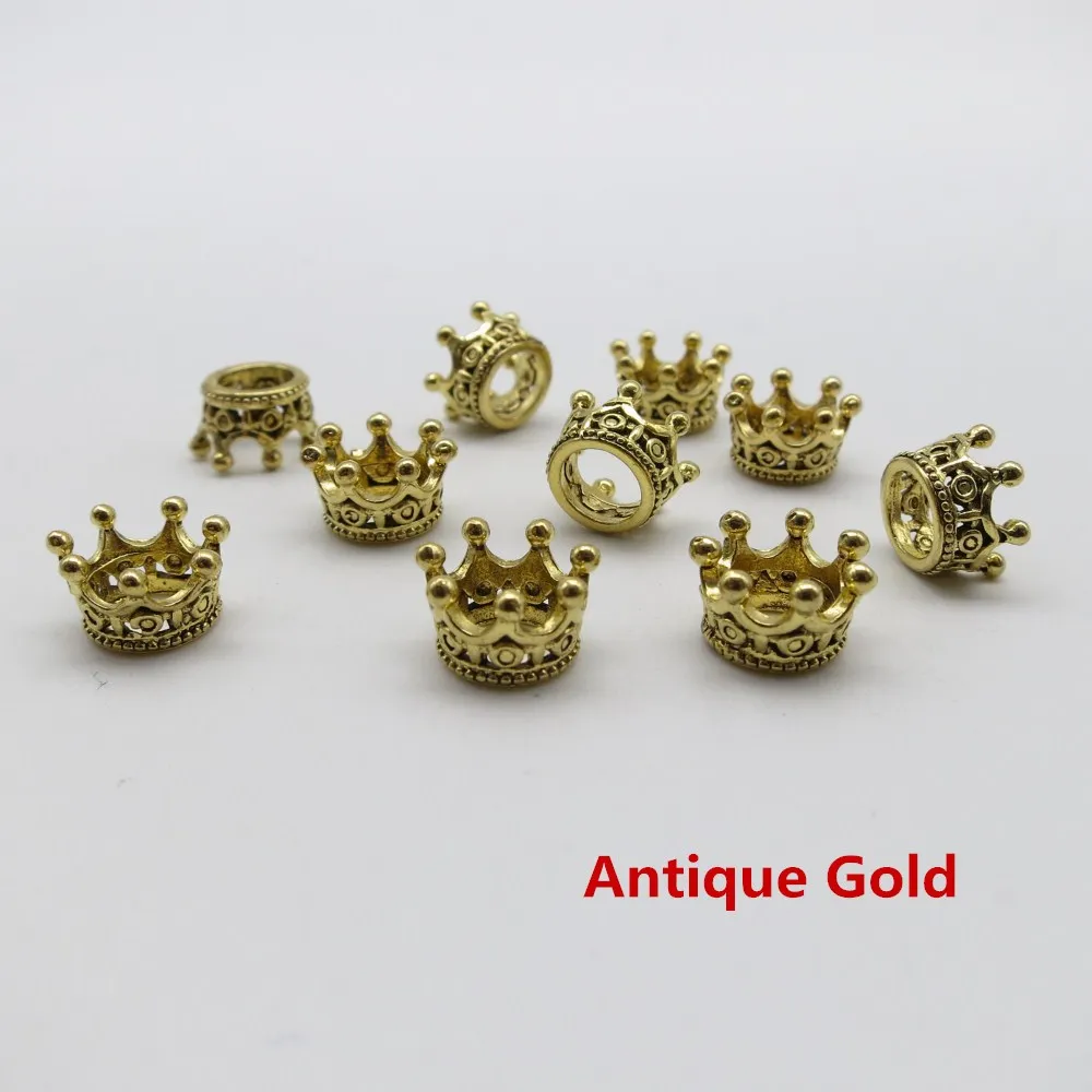 10 шт./упак. античное серебро/Античная Золотая Корона в африканском стиле