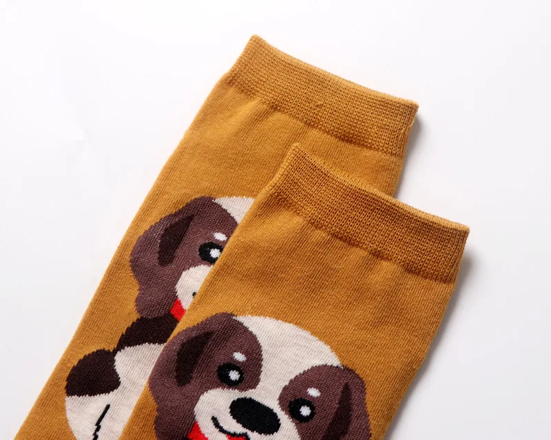 Kawaii/женские носки с героями мультфильмов; милые короткие носки из Шиба, быка, терьера; забавные Женские повседневные мужские короткие носки; счастливые хлопковые носки