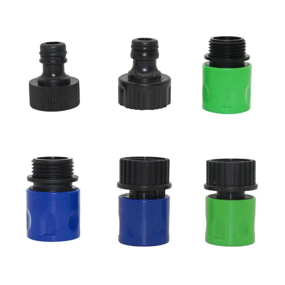 

Garden 3/4" thread Quick connector Agriculture Greenhouse Lawn Watering Irrigation adapter Pipe Fittings Tap Joint 8 Pcs