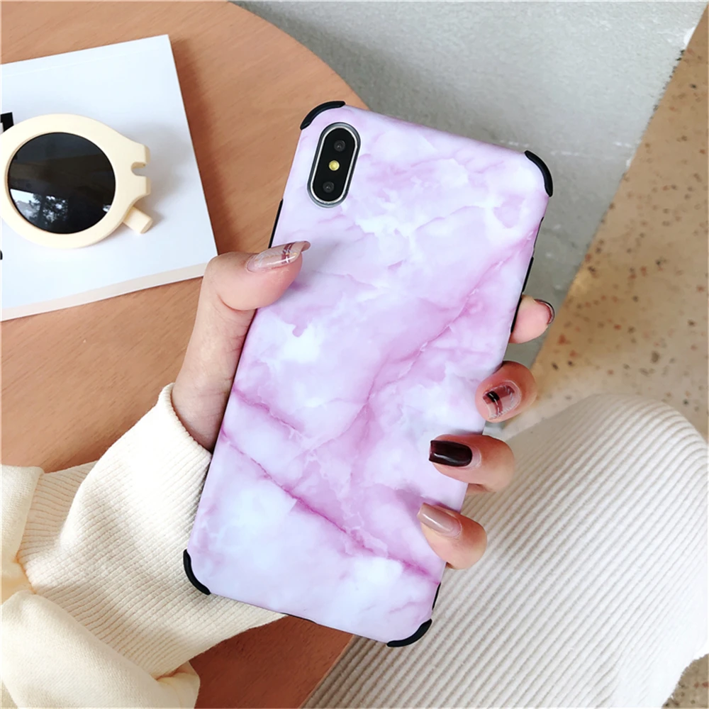 Luxury Marble Phone Case For iPhone 8Plus X 7 6 6S 8 Plus S MAX XR Anti-fall Original Silicone Coque |