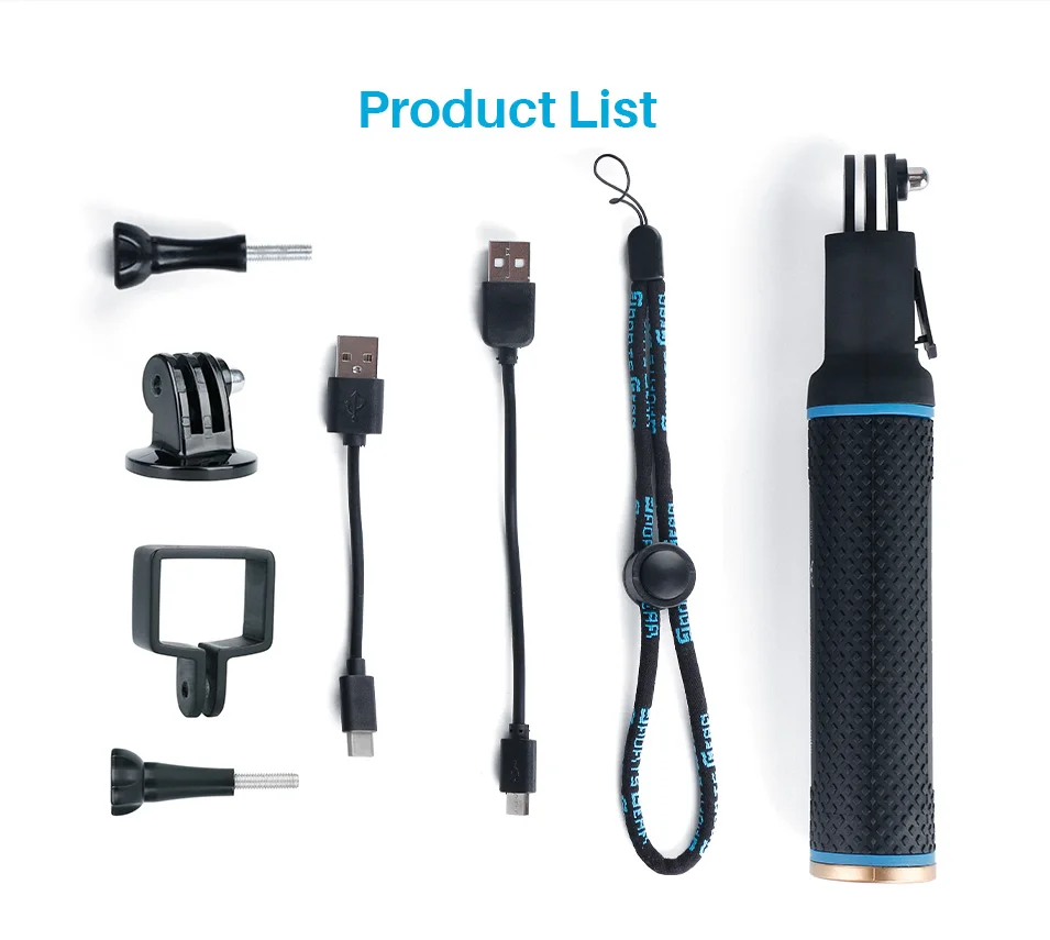 Для GoPro power Bank Stick 5200 мАч батарея ручные ручки для Go pro Hero 7 6 5 Аксессуары камера DJI Osmo Карманный удлинитель