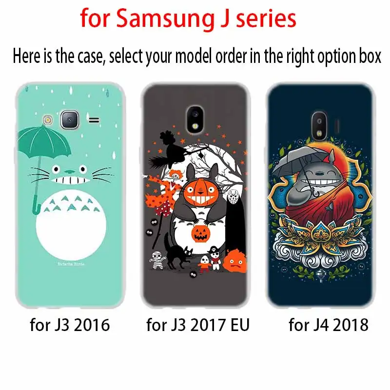 Мягкий чехол для телефона Samsung Galaxy J6 J8 J3 J5 J7 J4 Plus 2018 2016 2017 EU Prime Pro Ace j610 Totoro |