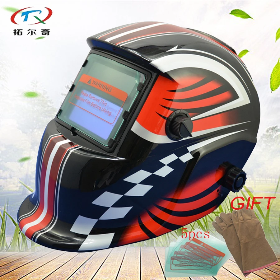 

Сварочный шлем Tig с перчатками, Автоматическое затемнение, гарантия, оптовая цена, Сварочные шлемы, маска Mig Mag Arc ISO ANSI HD02(2233FF)B