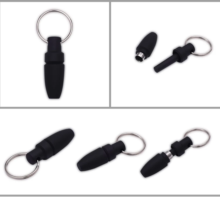 CUBANACAN Gadgets Pocket Bullet Style Cigar Punch Sharp Cutter Blade with Key Ring Chain |