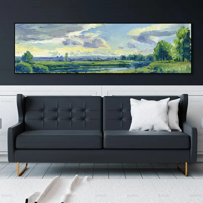 wall picture art landcape print trees Posters Painting decoration for living room no frame canvas painting | Дом и сад