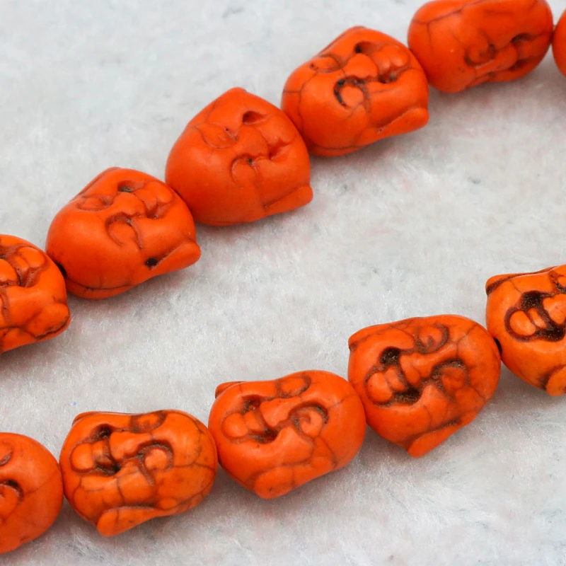 Buddha head shape Turkey Stone 19x20mm loose beads 15&quot 2 piece/lot DIY fit women jewelry making three colors to choose | Украшения и