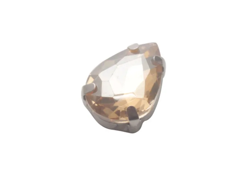 

80PCS Quality Glass Rhinestone Teardrop W/ Setting Crystal Stone