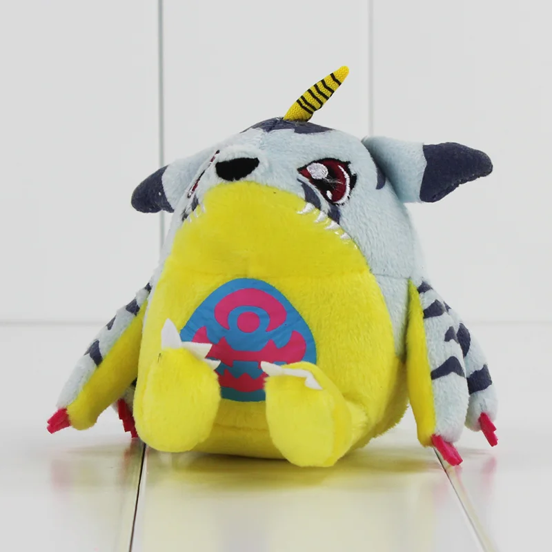 8 видов стилей, 10 см, плюшевые игрушки Digimon, Gabumon, Agumon, Gomamon, Piyomon, Palmon Patamon, мягкая плюшевая игрушка с брелком, детские куклы, подарок - Цвет: Gabumon