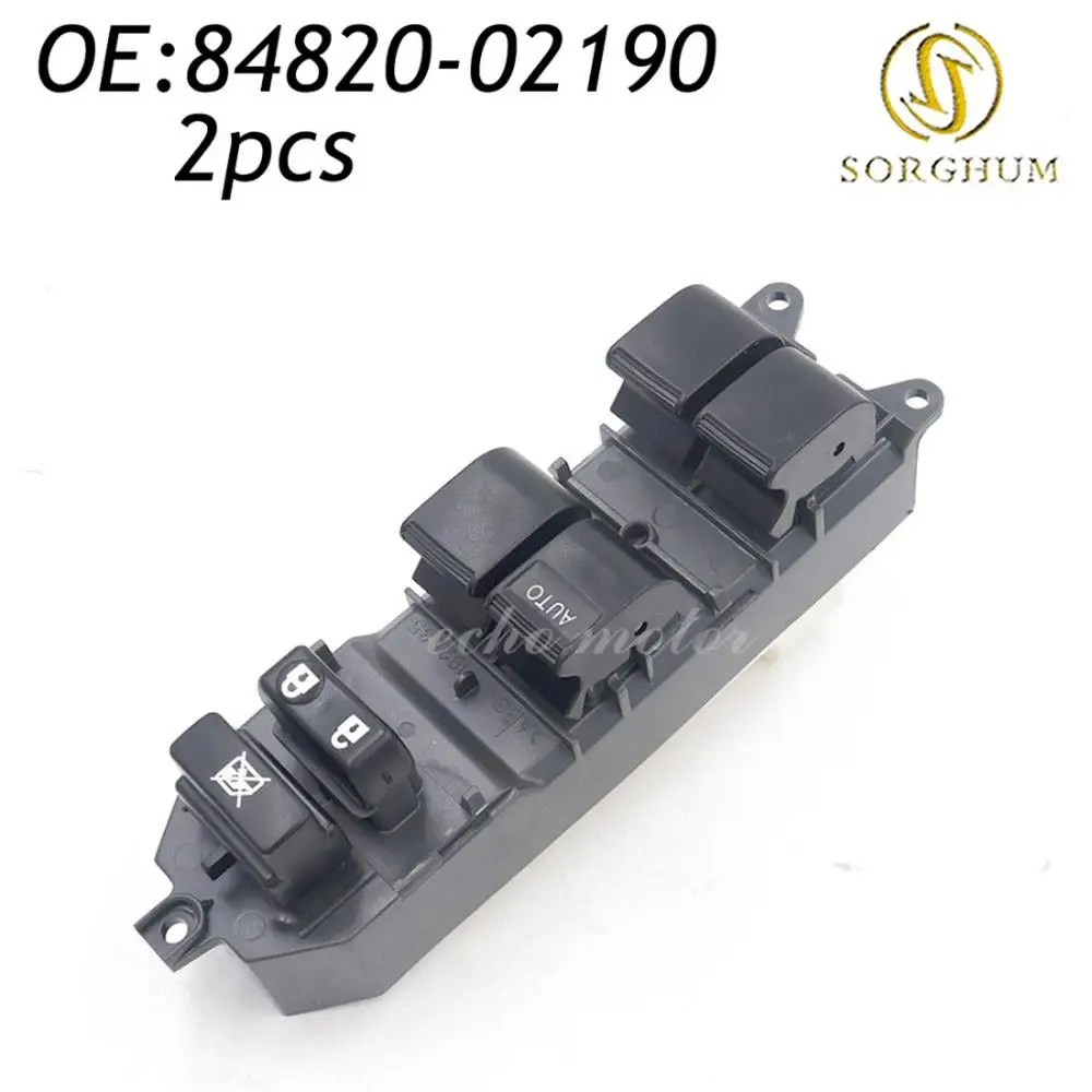 

New 2pcs 84820-02190 2007-2012 For Toyota Camry Power Window Master Control Switch 84810-32080, 901-704