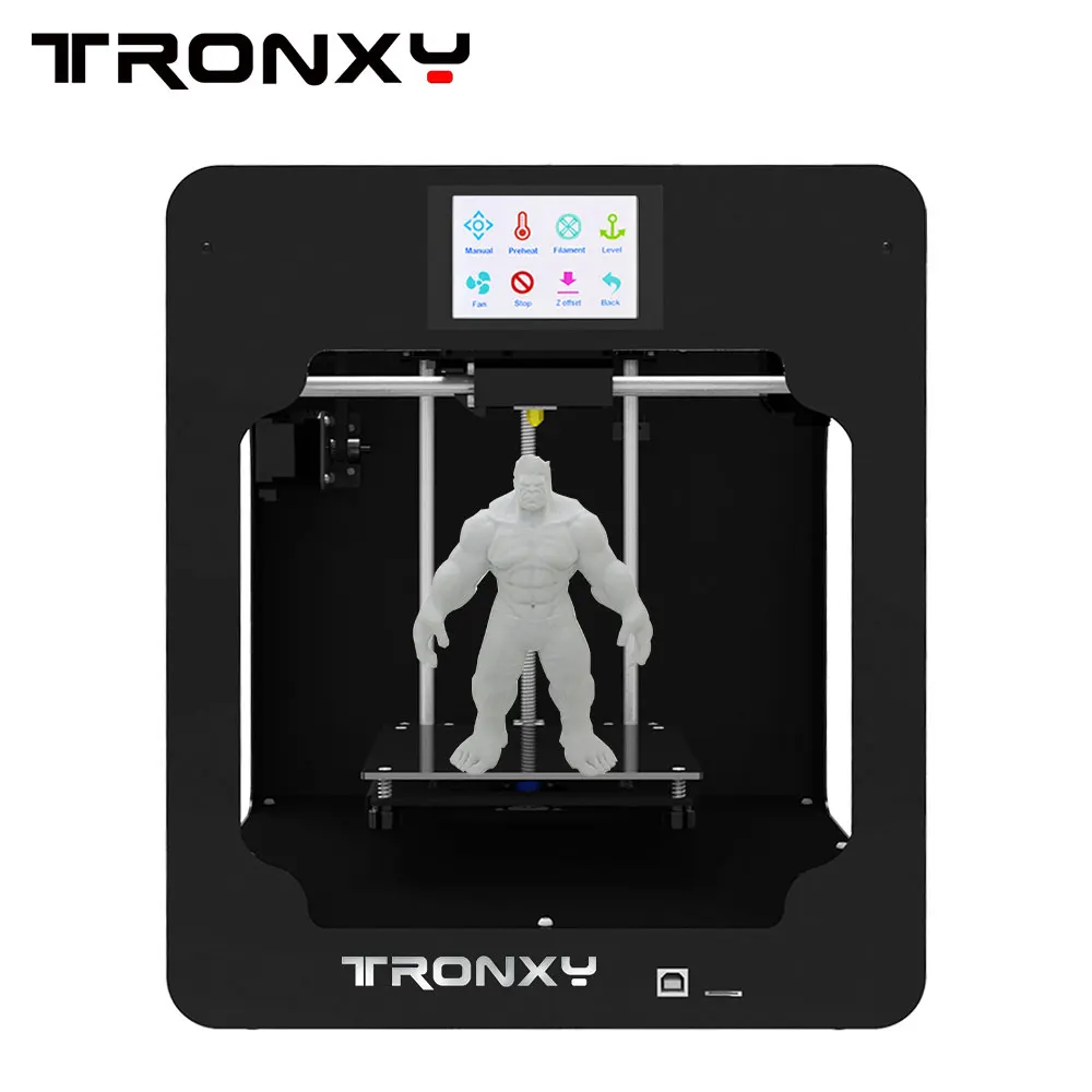 2019 Tronxy C2 металлический 3D-принтеры 3 5 дюйма Сенсорный экран и поддерживает tf-карту