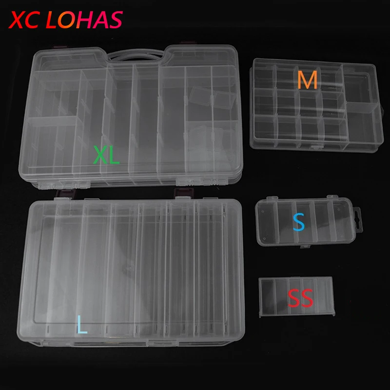 2 Sizes 16/30 Compartments Big Fishing Tackle Boxes Bait Lure Hooks Tool Strength Transparent Visible Accessories|tackle tool|fishing accessoriesbox