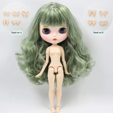 Кукла на заказ ICY DBS Blyth No.BL4299/136 зеленая белая с волосами 1/6 bjd ob24 аниме