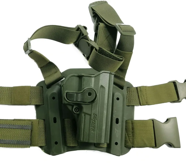 Тактический пистолет Sig Sauer Pro SP2022 P220 опускающаяся ножка Бедро кобура военный страйкбол Охота Пейнтбол Стрельба пистолет аксессуары - Цвет: GR