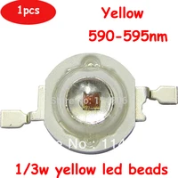free shiping 1pcs 42mil 13w yellow 590nm 595nm led diodes beads light part input 2 4v 2 6v 600ma 700ma