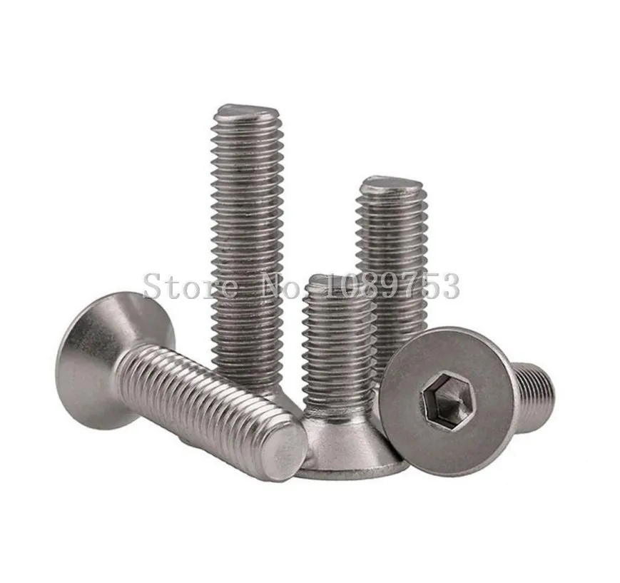 

50Pcs M2 M2.5 M3 M4 304 Stainless Steel Hexagonal Countersunk Screws Flat Head Screw