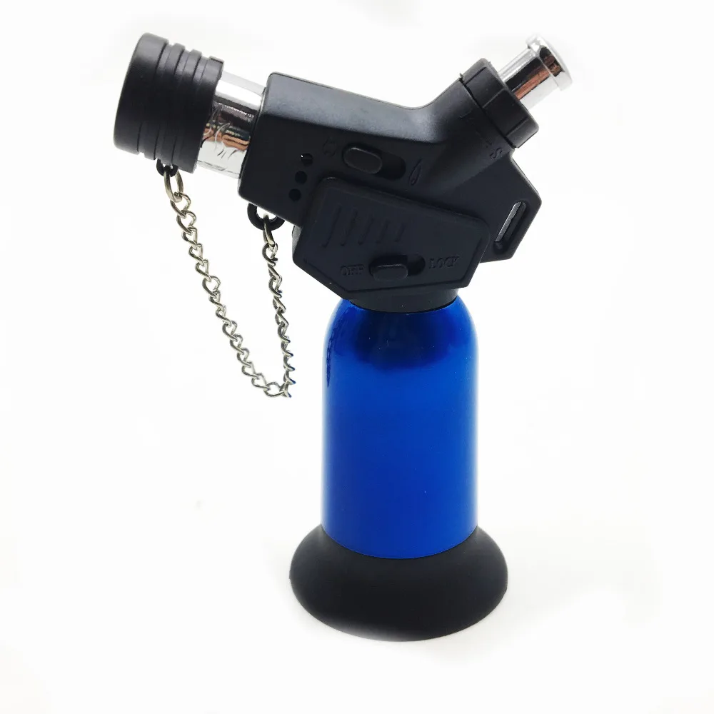 Бутановая Зажигалка для сигарет синяя/черная ветрозащитная газовая зажигалка 1300