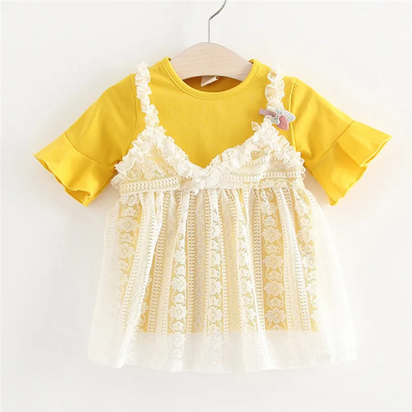 Новинка 2019 милое кружевное Тюлевое платье принцессы с цветочным принтом для