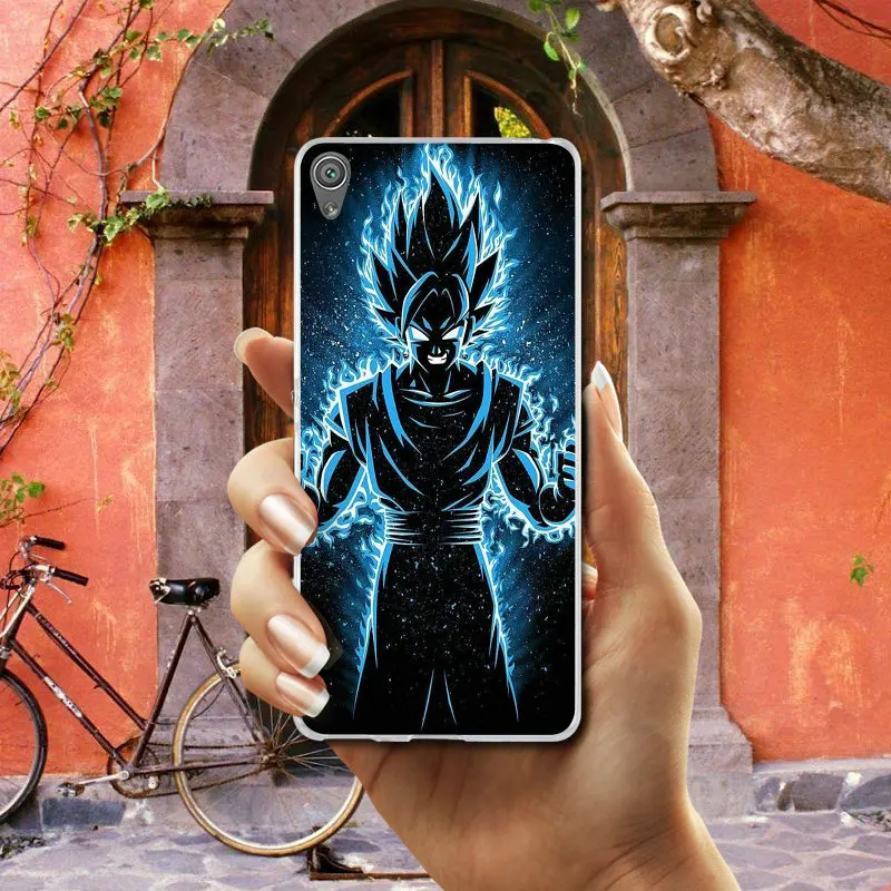 Черный Goku Dragon Ball Мягкий ТПУ чехол для мобильного телефона силиконовый Sony Xperia XA XZ Z