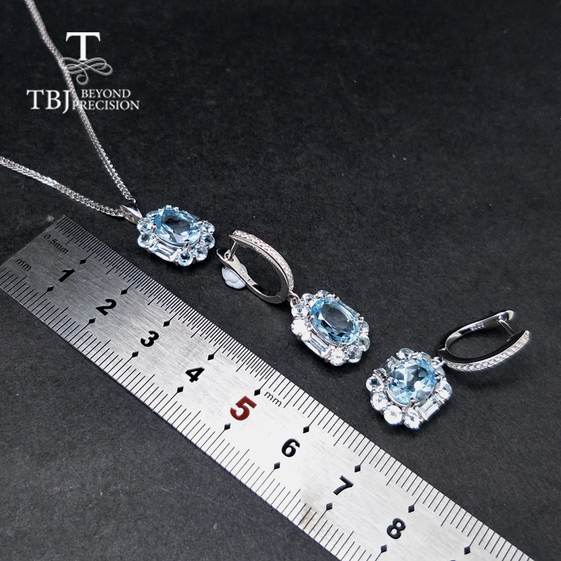 Женский комплект ювелирных украшений TBJ ювелирные украшения с натуральным