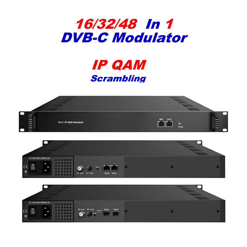 NDS3316 512 IPQAM программируемый модулятор с мультиплексором и шифрованием dvb c для rf 16 в
