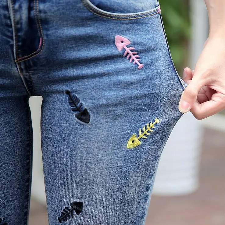 Новый модный бренд 2017 обтягивающие джинсы для женщин эластичные джинсовые узкие